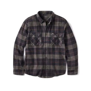 Brixton Bowery Flannel Black/Charcoal Mens Streetwear Skate Apparel - Picture 1 of 3