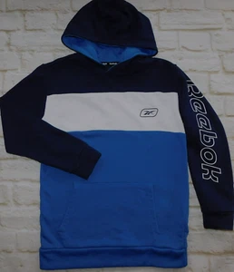 REEBOK ― Boys 10-12 ― Blue/White/Navy Pullover Hoodie Sweatshirt L Large ― #DH50 - Picture 1 of 7