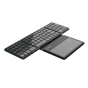 Tri-fold wireless bt keyboard with touchpad tablet computer universal keyboard - Picture 1 of 10