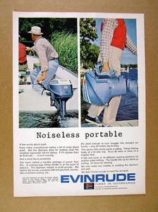 1965 Evinrude Sportwin 9 1/2 hp Outboard Motor 2x photo vintage print Ad - Picture 1 of 1