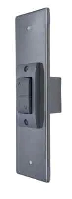 Kit Placca Metallo + Pulsante Elettrocanali momentaneo Argento - Immagine 1 di 4