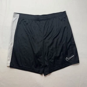 Nike Men's XL Slim Fit Academy Soccer Shorts Dri Fit 8" Inseam Black Drawstring - Picture 1 of 12