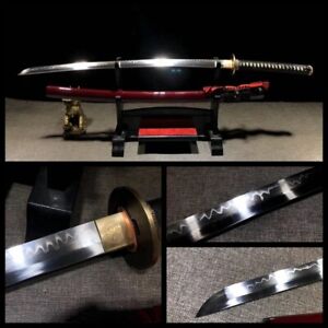 Japanese Sword Samurai Katana Very Sharp Clay Tempered T10 Steel Blade Full Tang