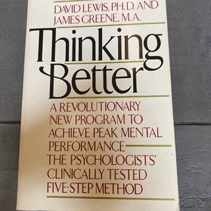 Thinking Better by James Greene and David Lewis (1982, Paperback) - Picture 1 of 3