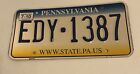 PENNSYLVANIA  Authentic License Plate  WWW.STATE.PA.US   PLATE # EDY-1387