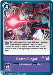 Tarjeta Digimon EX2-071 Death Slinger poco común como nueva - Imagen 1 de 1