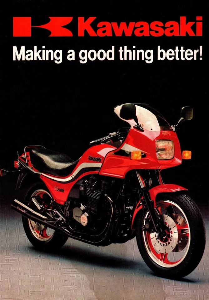 Kawasaki GPZ1100 Vintage A4 Print Ad – "Making a Good Thing Better!" - Image 1 of 1
