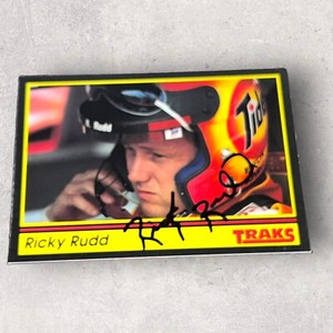 Ricky Rudd NASCAR 75 GREATEST DRIVERS autographed VINTAGE LEGEND card 1991 TRAKS