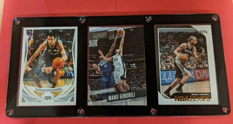 MANU GINOBILI 3 CARD PLAQUE SAN ANTONIO SPURS Cover