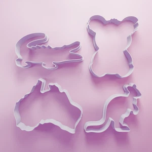 Australia Cookie Cutter Pack - Kangaroo - Koala - Crocodile - 3 Sizes - Picture 1 of 5