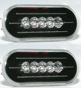 LED FENDER Feux Côté Marqueurs Transparent Chrome pour VW MK4 B5.5 Golf Jetta - Picture 1 of 1
