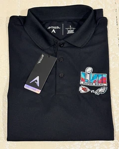 Antigua NFL Super Bowl LVII Chiefs vs Eagles Herren Gr. L schwarz Polo T-Shirt neu mit Etikett - Bild 1 von 20