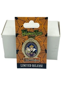 2010 DISNEY DLR DISNEYLAND HALLOWEEN TIME PIN OLD HAG EVIL QUEEN SPINNER NEW - Picture 1 of 3