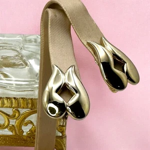 Vintage Monet Patd. Pendientes de clip de arpa dorada elegancia clásica 1955 - Imagen 1 de 10