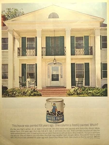 Dutch Boy House Paint White House Fassade Säulen Vintage Print Ad 1963 - Bild 1 von 2