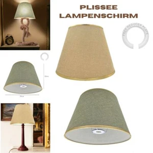 Pantalla de lámpara Lámpara de mesa de lino Lámpara de pie E27 Ø 30 y 22 cm E27 B22 Pantalla de lámpara - Imagen 1 de 25