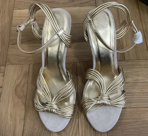 Joie Women's Metallic Gold Heel Size 9 - Picture 1 of 5