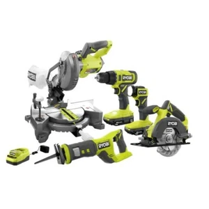 RYOBI CANADA 18V Cordless 5-Tool Kit w/(2)1.5 Ah Batteries & Charger - Picture 1 of 13