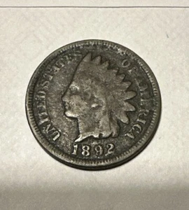 1892 Indian Head Cent Penny Good+ Condition Brand New 2x2 Holder - Picture 1 of 4