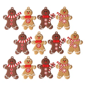 12pcs Lebkuchen Figuren Weihnachten Lebkuchen Mann Dekoration - Bild 1 von 12
