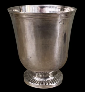 Antico calice coppa liquore argento sterling francese marcato Parigi XVIII secolo - Foto 1 di 7