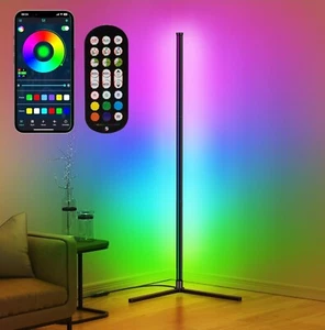 LED Corner Lamp, RGB Corner Floor Lamp with APP and Remote Control, 16... - Picture 1 of 8