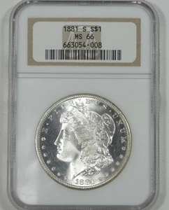 1881-S Morgan Dollar CERTIFIED NGC MS 66 Silber Dollar - Bild 1 von 4