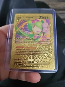 Lilligant Vtar Gold Foil Fan Art Vinyl Textured Collector Pokemon Card  - Bild 1 von 5