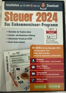 Aldi Steuer 2024 Einkommenssteuer Steuererklärung Steuerprogramm Download CD - Bild 1 von 2