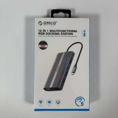 Orico 12in1 Multifunctional RGB USB-C Docking Station XDR-X1 New Sealed - Image 1 of 3