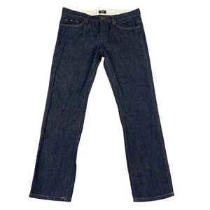 Jeans Boss Hugo Boss Delaware slim fit denim giapponese lavaggio scuro taglia 35 x 30 - Foto 1 di 9