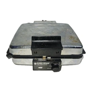 Vintage Black & Decker Waffelbäcker/Maker Grill G48TD 900W Chrom - Bild 1 von 5