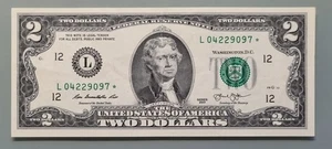 2013 Two Dollar Federal Reserve Note $2 STAR NOTE Circulated #96429 - Picture 1 of 2