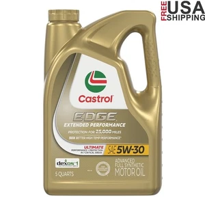 Aceite de motor totalmente sintético 5W-30 rendimiento extendido protección 25000 millas nuevo - Imagen 1 de 16