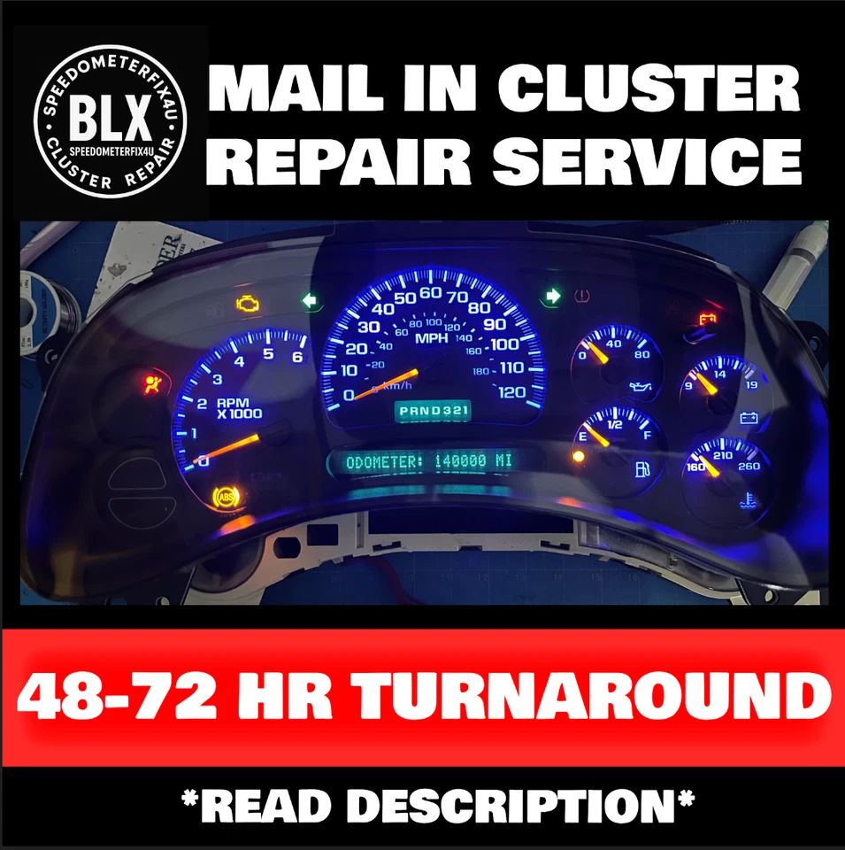 ✅ Silverado Sierra Tahoe Yukon Cluster 2003-2006 LED azules + programación de kilometraje Foto 1 de 1