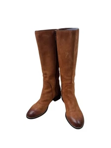 Bottes hautes en cuir marron marron foncé Cole Haan Cassie 6,5B - Photo 1/8