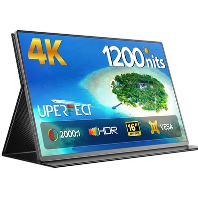 UPERFECT 16" 4K 3840x2400 Portable Monitor Gaming Monitor 1100nits 1500:1 - Image 1 of 4