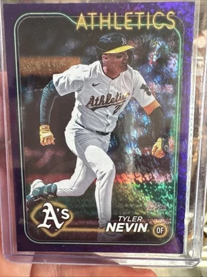 2024 Topps Update- Purple Holo Foil #US3 Tyler Nevin /799- Oakland Athletics - Image 1 of 4