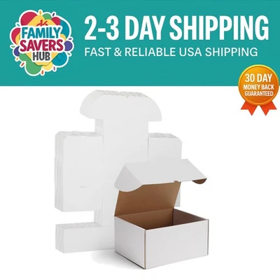 12x10x6 Shipping Boxes - 15 Pack of Durable White Cardboard for Small Business - Image 1 of 4