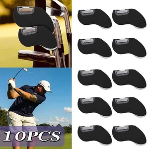 Juego de 10 fundas protectoras de neopreno de hierro para palos de golf negras accesorios de golf - Imagen 1 de 13