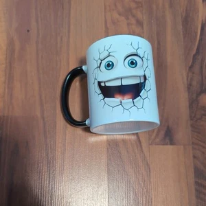 Kaffeetasse 320 ml Motiv "Lustiges Gesicht" in weiß/schwarz Becher mit Motiv - Bild 1 von 3