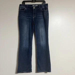 Wrangler Jeans Damen 13x34 Boot Cut Denim Dark Wash Stretch Western 09MWZDO - Bild 1 von 9