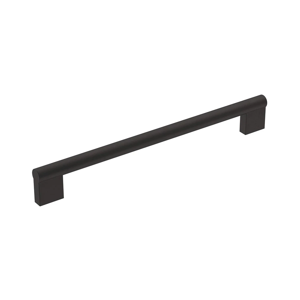 Amerock | Cabinet Pull | Matte Black | 8-13/16 inch (224 mm) Center-to-Center... - Image 1 of 4