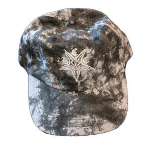 Blackcraft Kult B&W Batik Hut verstellbar Druckknopflasche mit Baphomet Satanic - Bild 1 von 2