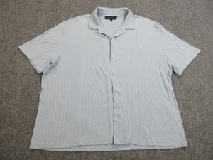 Rag & Bone Shirt Mens XL Light Blue Seersucker Button Up Camp Collar Casual - Picture 1 of 14