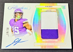 Flawless Dallas Turner RPA /20 Rookie Patch Auto 2024 Panini RC Silver #RPA-DTR - Picture 1 of 2