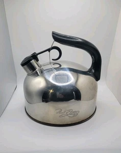 Bollitore tè fischietto Paul REVERE WARE fondo rame vintage acciaio inox - Foto 1 di 11