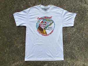 Vintage Captain Midnight Shirt XL White Single Stitch Drink Your Ovaltine USA - Picture 1 of 5