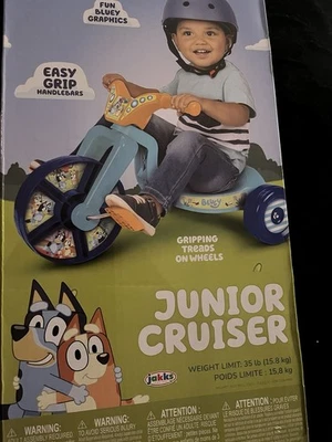 Bluey Niños Pequeños Montar 8.5" Ruedas Mosca Junior Cruiser Triciclo Bicicleta Juguete Foto 1 de 2