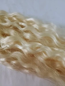 Mohair for reborn doll, rooting. Loutrais Mohair premium - 10 GRAMS Pale Gold - Picture 1 of 1